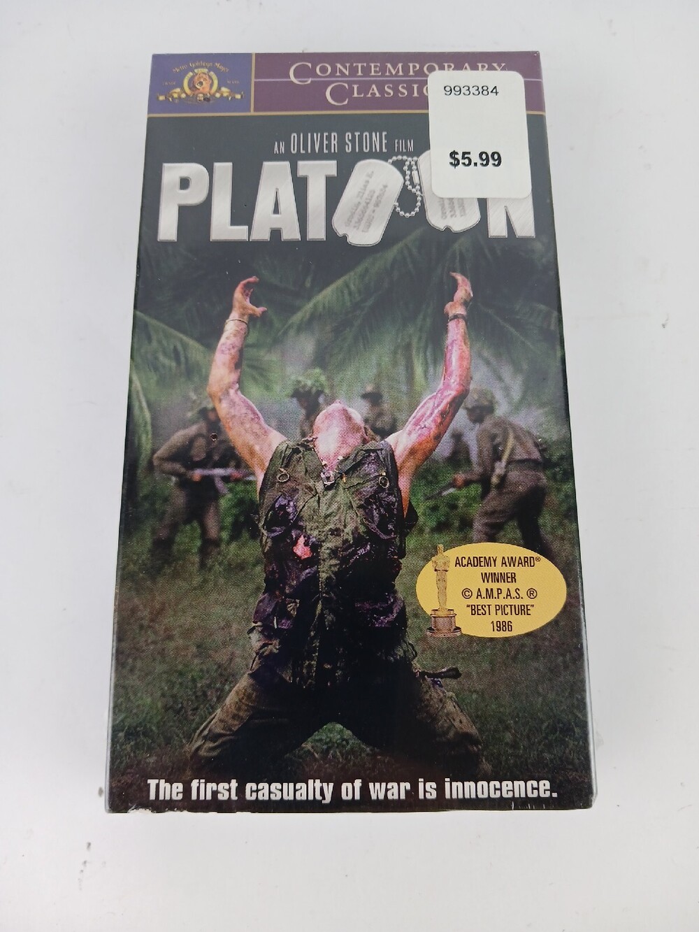 Platoon on VHS New and Factory Sealed! Vintage movies. MGM Rollmark Watermark